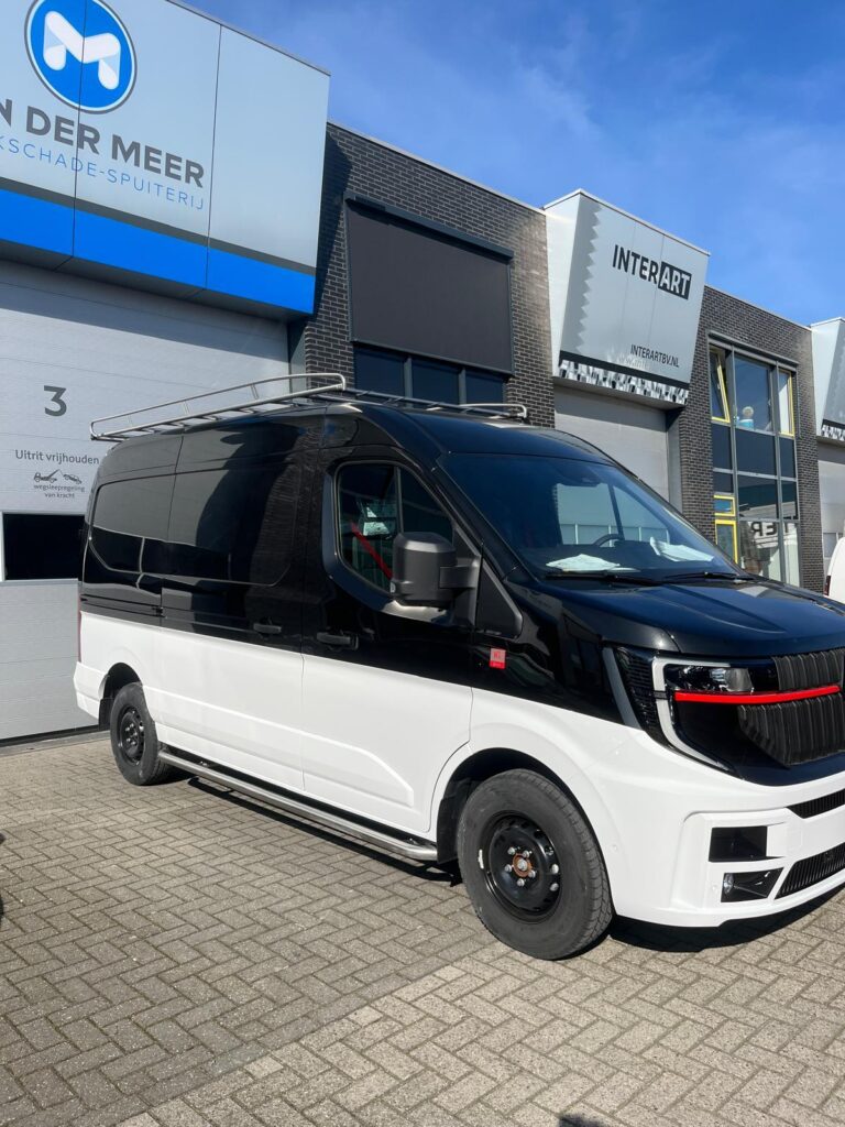 Spuiten bedrijfsbus